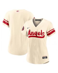 Women's Los Angeles Angels Blank 2022 Cream City Connect Stitched Baseball Jersey(Run Small)