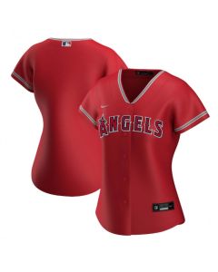 Women's Los Angeles Angels Blank Red Stitched Baseball Jersey(Run Small)