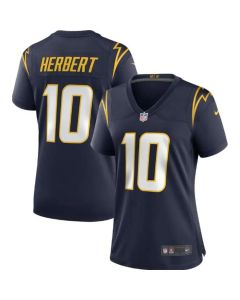 Women's Los Angeles Chargers #10 Justin Herbert Navy Vapor Untouchable Limited Stitched Jersey