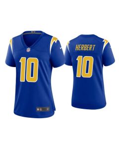 Women's Los Angeles Chargers #10 Justin Herbert New Royal Vapor Untouchable Limited Stitched Jersey