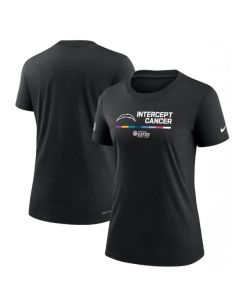 Women's Los Angeles Chargers 2022 Black Crucial Catch Performance T-Shirt(Run Small)