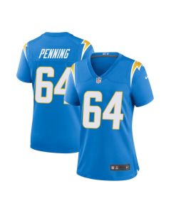 Women's Los Angeles Chargers #64 Trevor Penning Blue Game Jersey