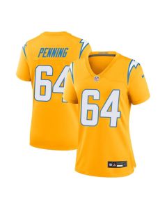 Women's Los Angeles Chargers #64 Trevor Penning Gold Game Jersey