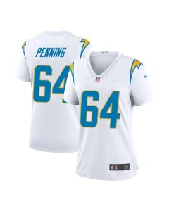 Women's Los Angeles Chargers #64 Trevor Penning White Game Jersey (White)