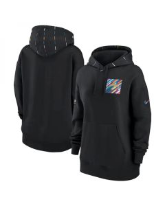 Women's Los Angeles Chargers Black 2023 Crucial Catch Club Pullover Hoodie(Run Small)