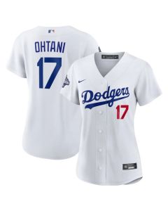Women's Los Angeles Dodgers #17 Shohei Ohtani White 2025 World Series Champions Home Limited Jersey (White)