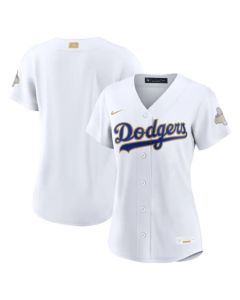 Women's Los Angeles Dodgers Nike White 2026 Gold Collection Stadium Jersey (White Gold)