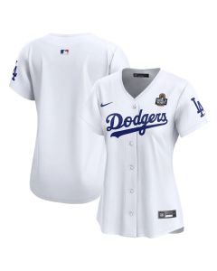 Women's Los Angeles Dodgers White 2024 World Series Home Limited Jersey (White)