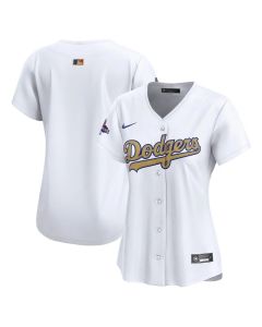 Women's Los Angeles Dodgers White 2025 Gold Collection Limited Jersey (White Gold)
