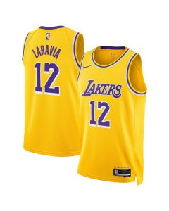 Women's Los Angeles Lakers #12 Jake LaRavia Gold Icon Edition Swingman Jersey (Gold)
