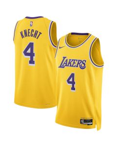 Women's Los Angeles Lakers #4 Dalton Knecht Gold Swingman Jersey