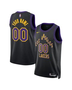 Women's Los Angeles Lakers Black 2025/26 City Edition Swingman Custom Jersey (Black)