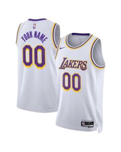 Women's Los Angeles Lakers White Association Edition Swingman Custom Jersey