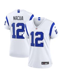 Women's Los Angeles Rams #12 Puka Nacua Nike Fearsome White Game Jersey (White)