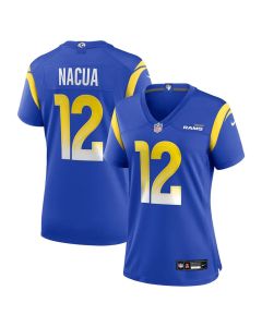 Women's Los Angeles Rams #12 Puka Nacua Royal Vapor F.U.S.E. Limited Player Jersey
