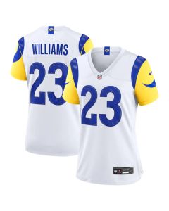 Women's Los Angeles Rams #23 Kyren Williams Nike White Game Jersey (White)