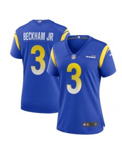 Women's Los Angeles Rams #3 Odell Beckham Jr. Royal Vapor Untouchable Limited Stitched Jersey(Run Small)
