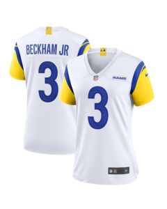 Women's Los Angeles Rams #3 Odell Beckham Jr. White Vapor Untouchable Limited Stitched Jersey(Run Small)