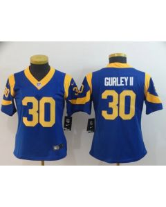 Women's Los Angeles Rams #30 Todd Gurley Royal Blue Vapor Untouchable Limited Stitched NFL Jersey
