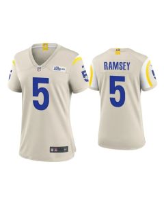 Women's Los Angeles Rams #5 Jalen Ramsey Bone Vapor Untouchable Limited Stitched Jersey(Run Small)