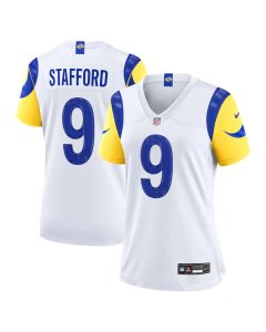 Women's Los Angeles Rams #9 Matthew Stafford White Game Jersey