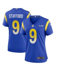 Women's Los Angeles Rams #9 Matthew Stafford Royal Vapor Untouchable Limited Stitched Jersey(Run Small)