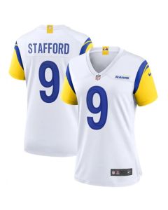 Women's Los Angeles Rams #9 Matthew Stafford White Vapor Untouchable Limited Stitched Jersey(Run Small)