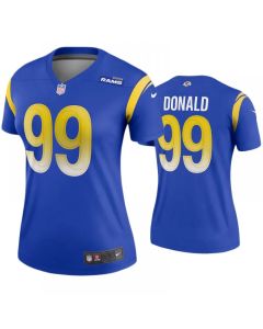 Women's Los Angeles Rams #99 Aaron Donald 2020 Royal Stitched Jersey(Run Small)