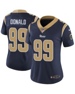 Women's Los Angeles Rams #99 Aaron Donald Navy Vapor Untouchable Limited Stitched NFL Jersey (Run Small)