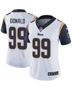 Women's Los Angeles Rams #99 Aaron Donald White Vapor Untouchable Limited Stitched NFL Jersey (Run Small)