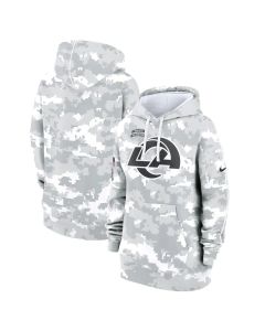 Women's Los Angeles Rams Arctic Camo 2024 Salute To Service Club Fleece Pullover Hoodie (Camo)