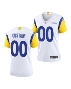Women's Los Angeles Rams Customized 2021 White Vapor Untouchable Limited Alternate Stitched Jersey(Run Small)