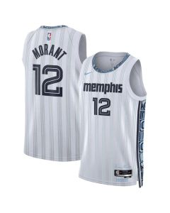 Women's Memphis Grizzlies #12 Ja Morant Nike White 2025/26 Swingman City Edition Jersey (White)