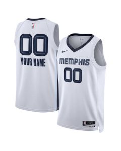 Women's Memphis Grizzlies Nike White Swingman Association Edition Custom Jersey (White)