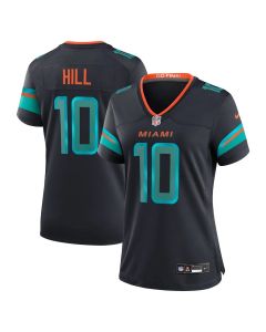 Women's Miami Dolphins #10 Tyreek Hill Black Rivalries Collection Game Jersey