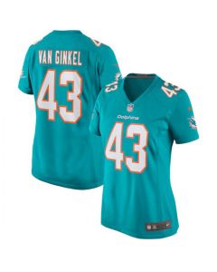 Women's Miami Dolphins #43 Andrew Van Ginkel Aqua Stitched Jersey(Run Small)