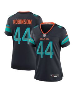 Women's Miami Dolphins #44 Chop Robinson Black Rivalries Collection Game Jersey