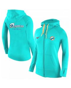 Women's Miami Dolphins Full-Zip Performance Hoodie Green