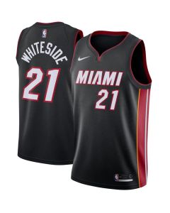 Women's Miami Heat #21 Hassan Whiteside Nike Black Swingman Icon Edition Jersey