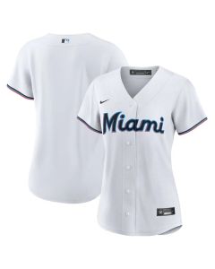 Women's Miami Marlins White Replica Team Jersey (White)
