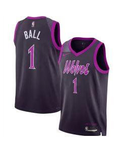 Women's Minnesota Timberwolves #1 LaMelo Ball 2026 Purple City Edition Jersey (Purple)