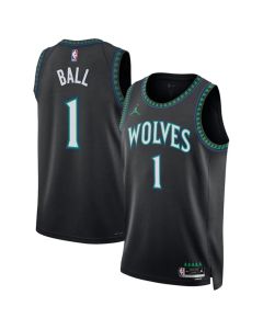Women's Minnesota Timberwolves #1 LaMelo Ball Black 2026/27 Statement Edition Stitched Basketball Jersey