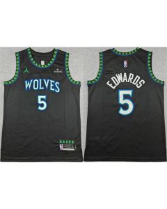 Women's Minnesota Timberwolves #5 Anthony Edwards Black 2026 Statement Edition Stitched Basketball Jersey