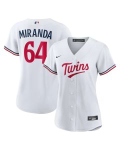 Women's Minnesota Twins #64 Jose Miranda White Home Replica Jersey (White)