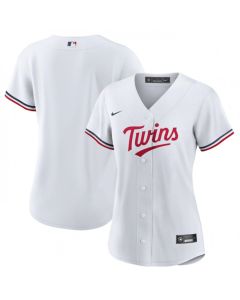 Women's Minnesota Twins Blank White Stitched Jersey(Run Small)