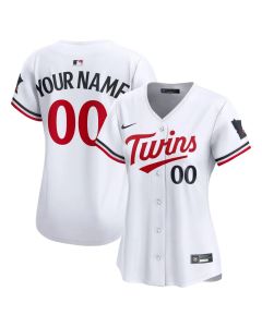 Women's Minnesota Twins White Home Limited Custom Jersey