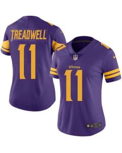 Women's Minnesota Vikings #11 Laquon Treadwell Purple Stitched Jersey(Run Small)