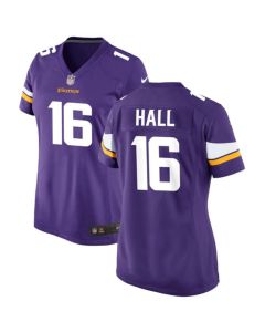 Women's Minnesota Vikings #16 Jaren Hall Purple Stitched Jersey(Run Small)