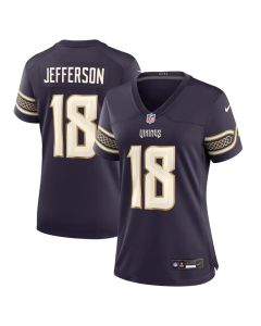 Women's Minnesota Vikings #18 Justin Jefferson Purple 2026 Rivalries Collection Game Jersey (Purple)