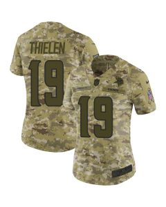 Women's Minnesota Vikings#19 Adam Thielen 2018 Camo Salute to Service Limited Stitched NFL Jersey